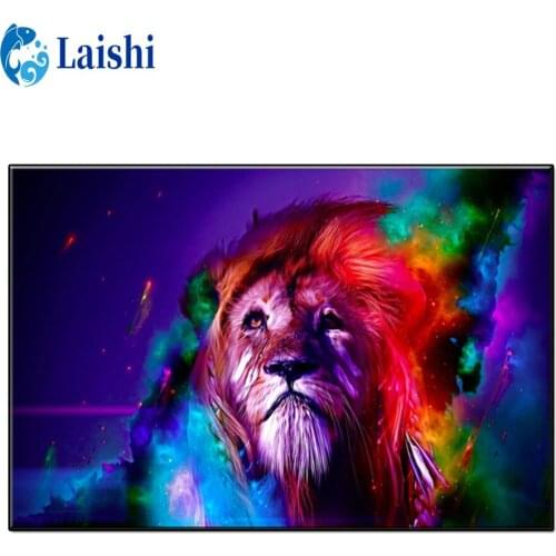 DIY Abstract doodle animal art lion Diamond Painting Rhinestone Embroidery Cross Stitch Kit Mosaic Diamond Art Home Decoration