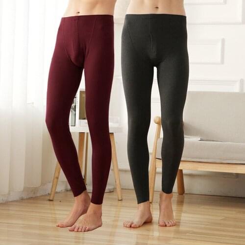 Autumn Winter Men Solid Warm Home Bottoms Casual Elasticity Pijama Sleepwear Plus Size 3XL 4XL Underwear Male Lounge Nightwear