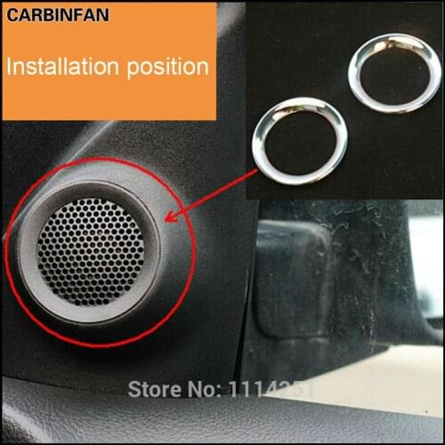 Front Seats Up Speaker Box Bezel Trims Decoration 2pcs/set Sticker For Jeep Grand Cherokee 2011 2012 2013 2014