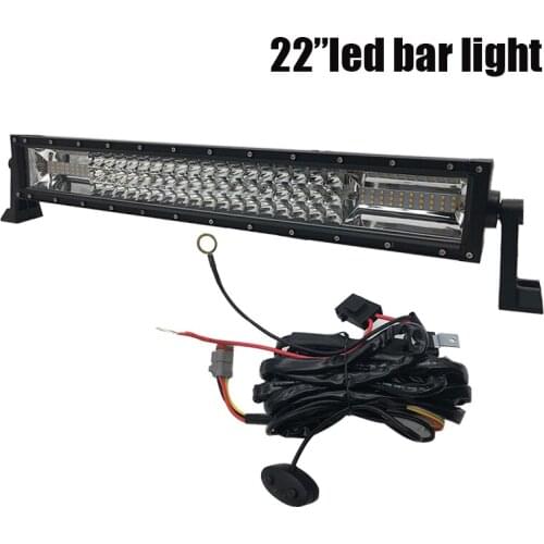 22inch Amber white color Flood Spot Combo Beam Led Bar Driving Boat running Lights for Jeep Wrangler 12V