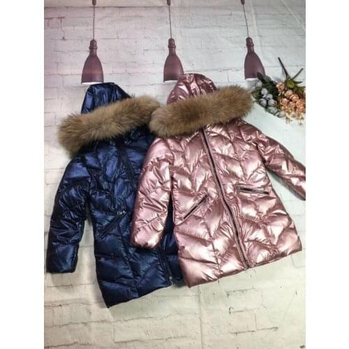 95cm-145cm 2021 winter down jacket childrens clothing girl down jackets child long thicken outerwear boy long duck down jackets