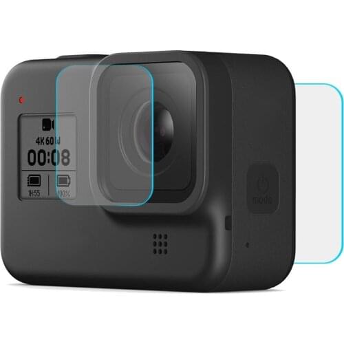 PULUZ for GoPro HERO8 Black Lens + LCD Display Screen Protector Tempered Glass Film Protector Protective Film