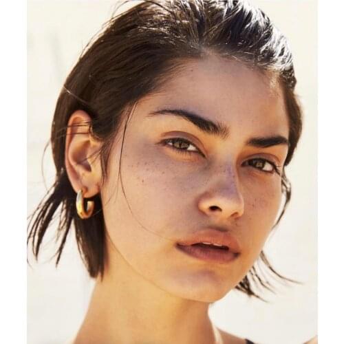 RISPADA EH34201-G16 Retro simple half ring metal Earrings