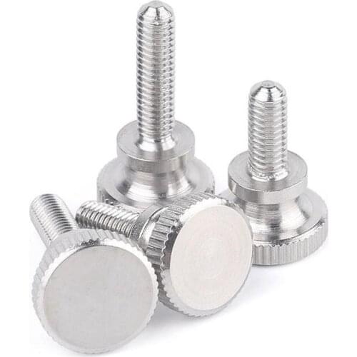 2pcs M6 stainless steel high head knurled hand screws steps hands twist bolts grip screw handle knob bolt CB834 8mm-60mm long