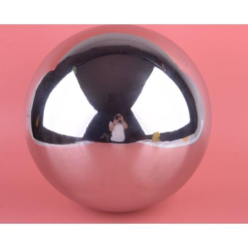 Silver 250mm Stainless Steel Mirror Sphere Hollow Ball Large Home Garden Ornament Decor
