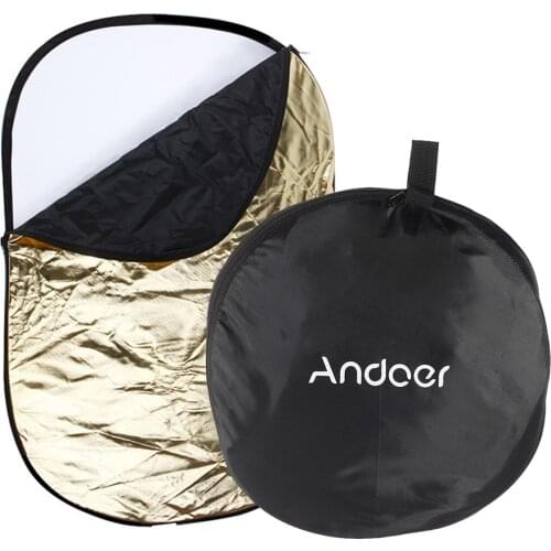 Andoer 60 * 90cm 5 in 1 (Gold, Silver, White, Black, Translucent) Portable Collapsible Studio Photo Photography Light Reflector