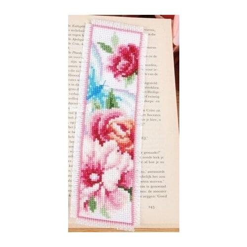 Vervaco pn-0150899 rose bookmark Cross Stitch Set Cross-stitch Kit Embroidery Needlework Craft Packages Cotton Fabric Floss