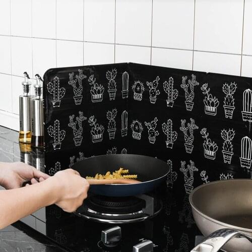 Prevent Oil Splatter Home Kitchen Tool Cooking Insulate Splash Proof Baffle Wall Oil Splash Guard Aluminum Foil Stove Foil Plate