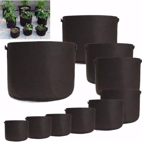 Plant Grow Bag 1/2/3/5/7/10/15/20/25/30 Gallon Non-woven fabrics Black Home Garden tool Vegetable Potato Vegetable planting Pot