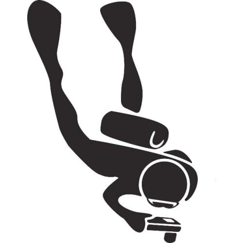 10.6*15.3CM A Simple Electronic Diver Diving Decals Cartoon Characters Of Vinyl Stickers C7-0039