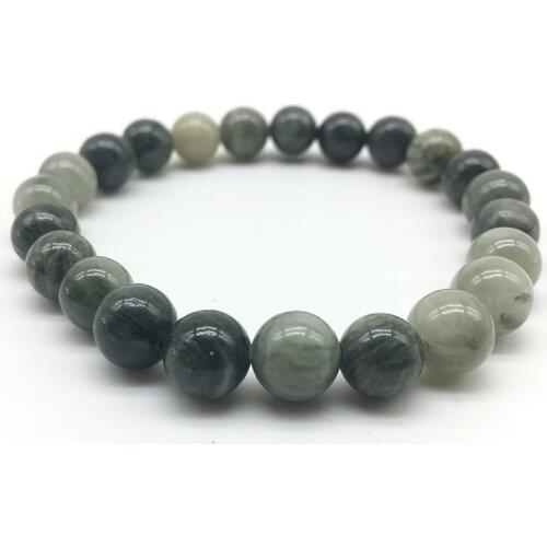 4 /6/8/10/12mm Dark green chalcedony Beads Bracelet Bangles For Men Women Natural Stone 2019 Dropshipping Jewelry