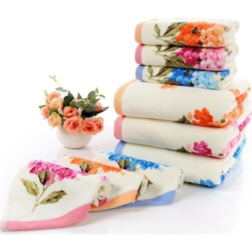 72*140cm Floral Pattern Cotton Bath Towels for Adults,Beach Terry Bath Towels Bathroom,Flower Bath Towel,Serviette De Bain