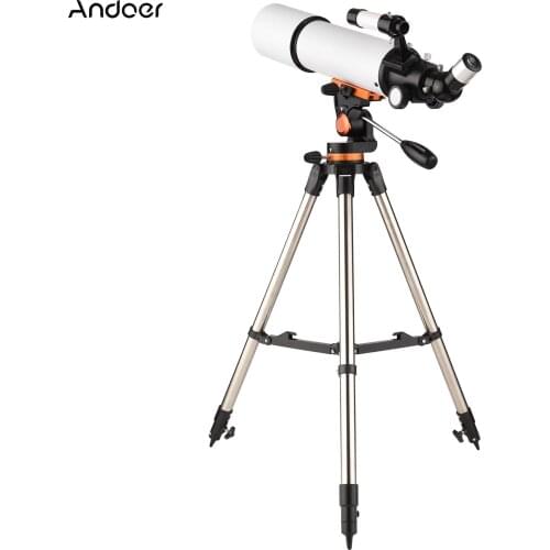 Andoer 80mm Large Aperture 500mm Focal Length High-Definition Astronomical Telescope Monocular Telescope with Tripod Phone Hold