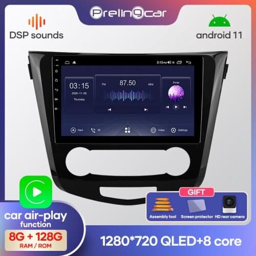 Prelingcar For Nissan X-Trail3 T32 Qashqai J10 2013-2017 Car Radio Multimedia Video Player Navigation GPS Android 9.0 DSP