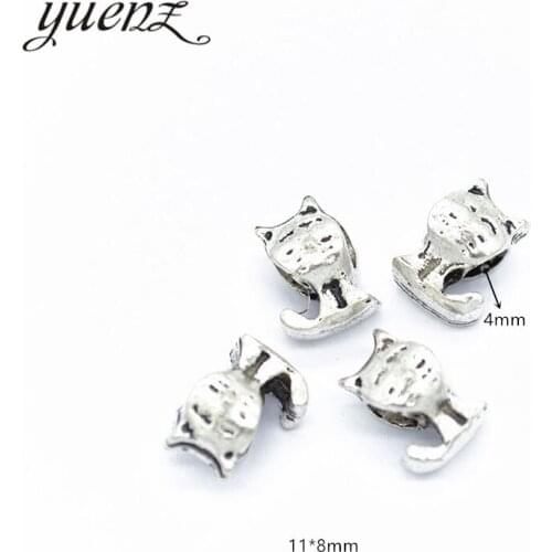 YuenZ 15pcs Vintage Cat Bead Charms big hole Beads European pendant fit for necklace bracelet DIY pendants 11*8mm R19