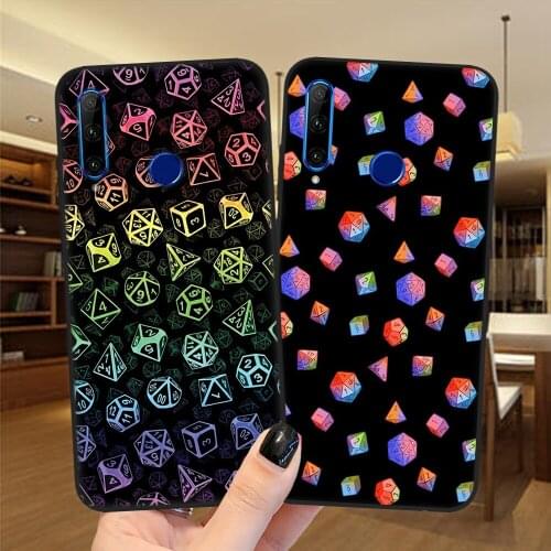 Rainbow Dice Set Pattern Phone Case For Huawei Honor 30 10i 20i 9X 8X Honor20 10X Mate 10 20 Lite Pro Silicone Black Cover