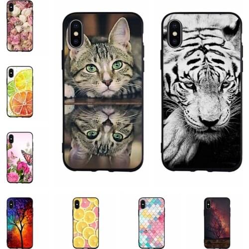 Cover For iPhone X Xs Case 5.8" Thin TPU Soft Silicon Cat tiger pattern Back Shell Cover For Funda Apple iPhone x Phone Bag Case