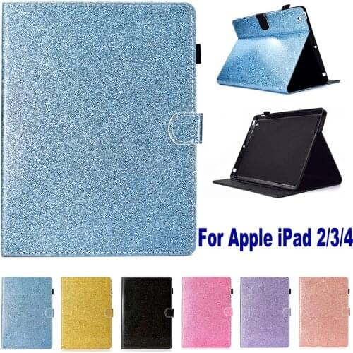 Glitter Bling Case for iPad 2 3 4 Cover A1396 A1397 A1416 A1430 A1403 A1458 A1459 Stand Cover Pouch Shinning Sleeve A1460 A1395