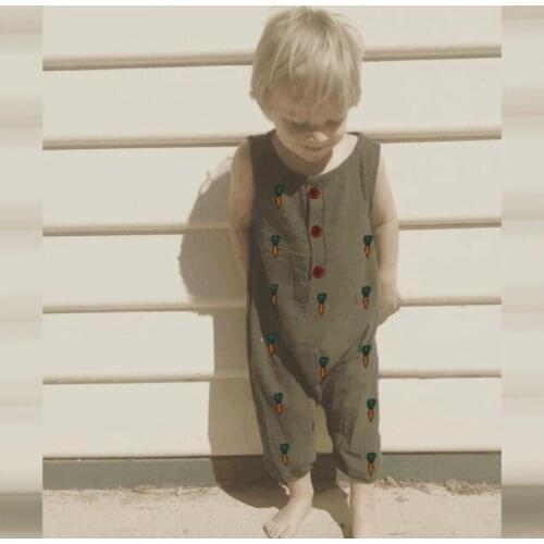 2020 Summer New Childrens Clothing Newborn Baby Onesies Girls Vests Jumpsuit Open Buckle Convenient Printed Kids Playsuit 0-24M