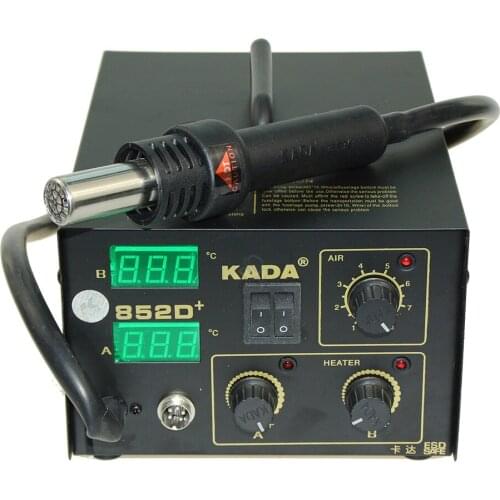 HOT SALE KADA 852D+ Rework Welder Station SMT Hot Air Soldering Iron SMD Solder Station DHL Cheap 220v /110V