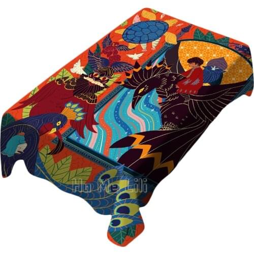 Illustrated Tablecloth Indoor And Outdoor Art Decor From The Beginning Of Salman Rushdies Transdressing Novel Haroun