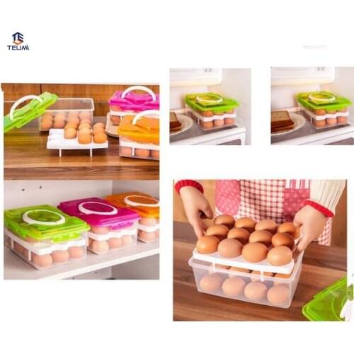 Egg Food Container Storage box plastic Bilayer Basket organizer home kitchen Gadgets Items Accessories Supplies Products