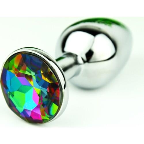 Multicolor Small Size Mini Butt Anal Plug ewelry Cup Stainless Steel Anal Sex Toys Crystal Rhinestone Adult Games