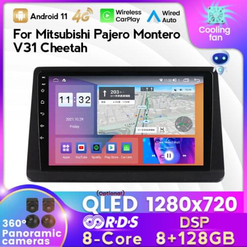 Newest Android 11 Smart Car Radio Video Player for Mitsubishi Pajero Gen2 2002-2014 Auto Multimedia GPS Stereo Carplay 6G 128G