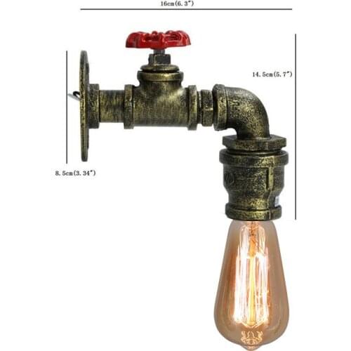 Water pipe wall lamp industrial design wall lamp indoor bedroom bedside lamp hotel balcony corridor staircase lamp