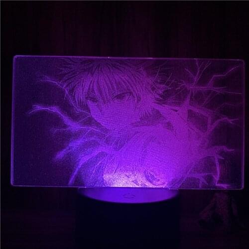 3D Nightlight Anime Killua Finger Thunder Hunter X Hunter Figure 7 Colors Touch Optical Illusion Table Lamp Gift Room Decor Ligh