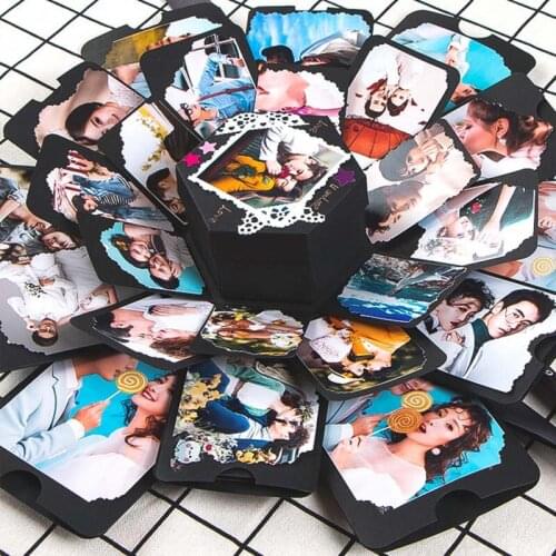 New Hexagon Surprise Partys Love Explosion Box DIY Scrapbook Photo Album For Valentine Wedding Birthday Gift 15x15x15cm