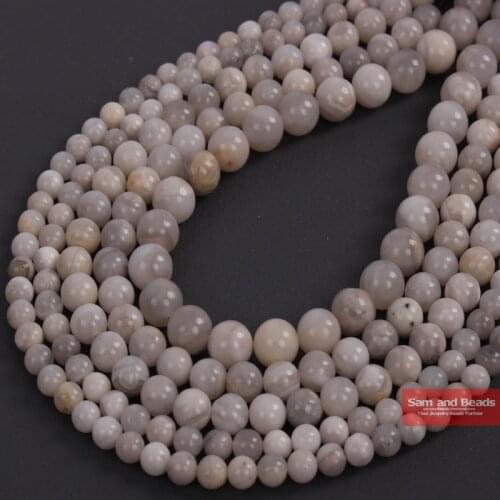 Wholesale Natural Stone White Crazy Agates Beads 4 6 8 10 12 MM pick size for Necklace Bracelet Making WCAB9