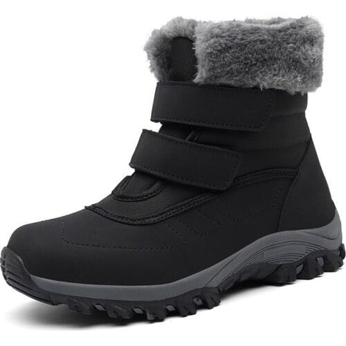 Plush winter shoes women boots hook loop solid platform boots woman shoe plus size ankle female shoes promotional ladies boot