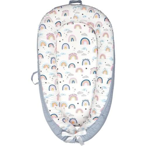 90*50cm Baby Nest Bed Portable Crib Travel Bed Infant Toddler Cotton Cradle For Newborn Baby Bed Bassinet Bumper