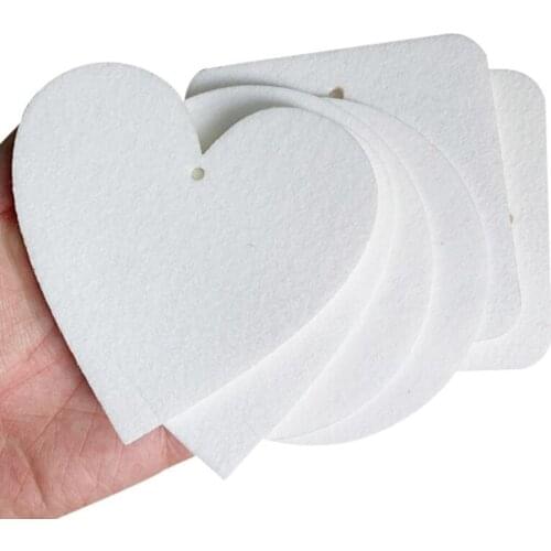 30 Pcs Sublimation Blank Air Freshener Sheets with Elastic Cord Felt Thermal Transfer Key Chain Double-Side Key Tags 066C