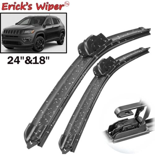 Ericks Wiper LHD Front Wiper Blades For Jeep Compass MP/552 2016 - 2020 Windshield Windscreen Front Window 24"+18"