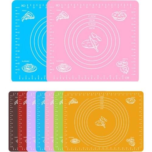 Silicone Cookie Cake Baking Mat Kitchen Kneading Dough Mat BBQ Tools Thick Non-stick Rolling Mats Pastry Accessories Sheet Pads