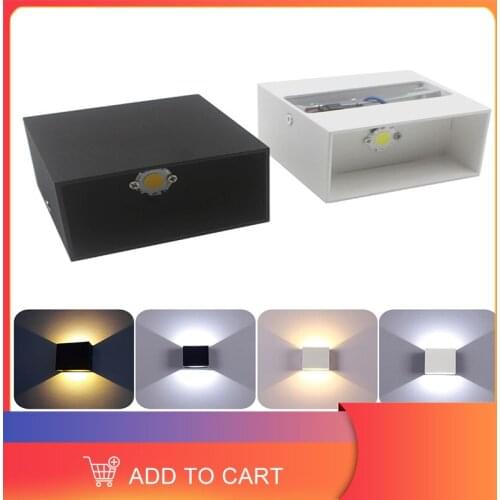 LED Aluminium Wall Light Rail Project Square LED RGB Wall Lamp Bedside Room Bedroom Staircase Wall Decor Arts Indoor Lighting