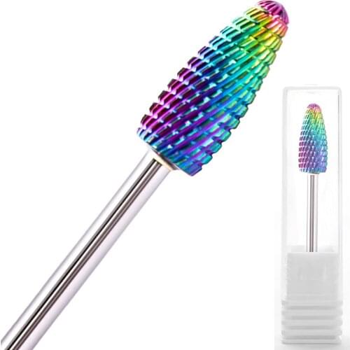 Tungsten Carbide Nail Drill Bits 5 in 1 Drill Bits Rosy Finch Efile Nail Drill Bits For Acrylic Nail Gel Professional Nail Drill