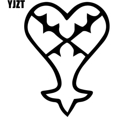 YJZT 11.8X16CM Kingdom Hearts Creative Vinyl Decal Window Trunk Decoration Car Sticker C25-1085