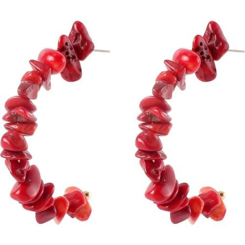 2021 Fashion Jewelry New Trend Bohemia Colorful Stone Rhinestone ZA Earrings Pendientes Brincos Stud Earrings For Women Girls