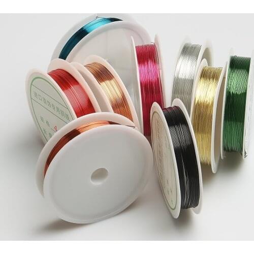 0.4MM 10Meters Alloy Copper Wire DIY Craft Colorfast Beading Wire Jewelry Making Cord String Bracelets Accessories
