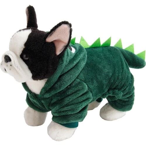 1pc Party Halloween Decoration Cute Dinosaur Shape Dog Clothes Jumpsuits for Pets Dog Puppy Hoodie Clothes DIY Cosplay Costume