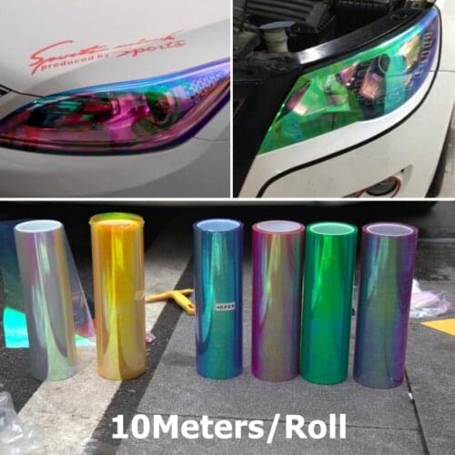 10m/roll x30cm Shiny Chameleon Auto Car Styling Headlights Taillights Translucent film lights Turned Change Color Car Stickers