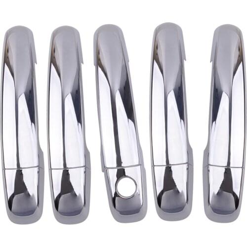 10pcs 5-Doors Exterior Side Door Handle Cover Trim Fit for Suzuki Grand Vitara 2006 2007 2008 2009 2010 2011 2012 2013 Chrome