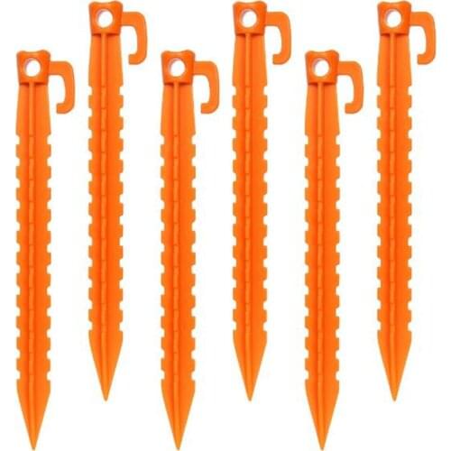 10 PCS Tent Nail 22cm Plastic Tent Stake Camping Equipment Outdoor Travel Tent Peg Tent Accessories LUCKSTONE