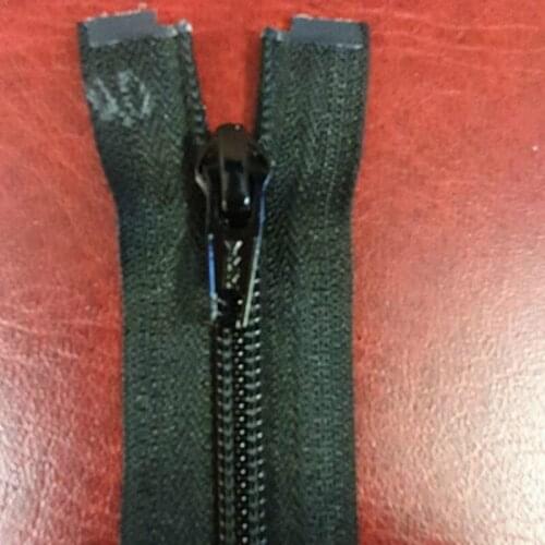 10pcs/lot YKK Zipper Black 55cm 60cm Single Open JERSEY Sportswear Jacket Metal Slider Instant Repair Sewing Accessories