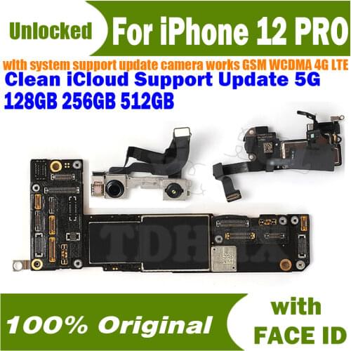 100% Original For iPhone 12 Pro Motherboard with face ID MB LBS Unlocked for iPhone 12 PRO logic board Support LTE 4G Network