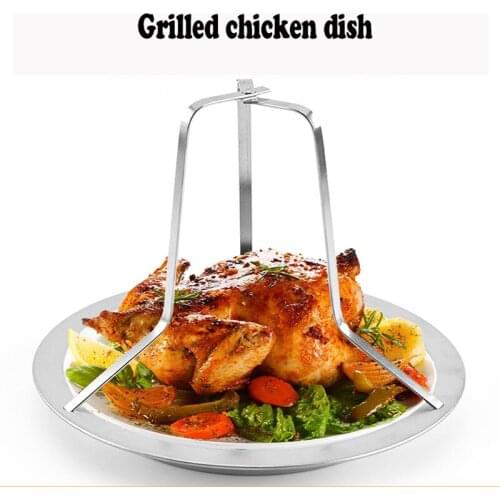 Stainless Steel Grilled Chicken Dish Manual DIY Uncoated Non-stick Rack Roast Oven Barbecue Tool Baking Shelf