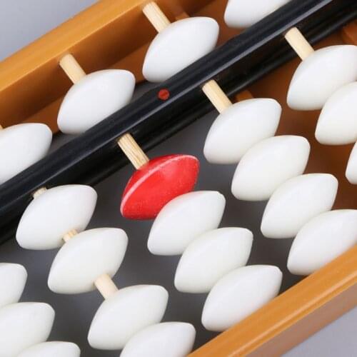 C90C Portable Japanese 13 Digits Column Abacus Arithmetic Soroban Caculating School Math Learning Tool